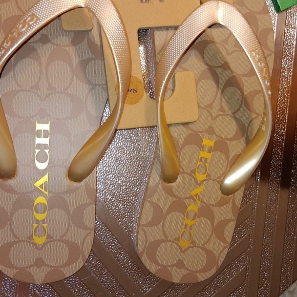 Women’s Coach Flip Flops - Picture 1 of 4